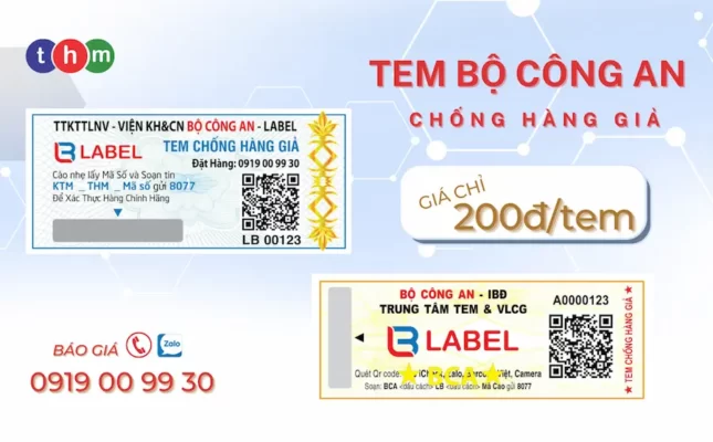 giải pháp chống hàng nhái bằng cách dùng tem của bộ công an