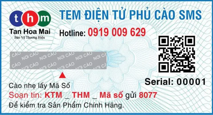 Mẫu tem dùng công nghệ phủ cào và mã qr dùng để xác thực hàng chính hãng tem-dien-tu-sms-chong-gia-ket-hop-qr-code